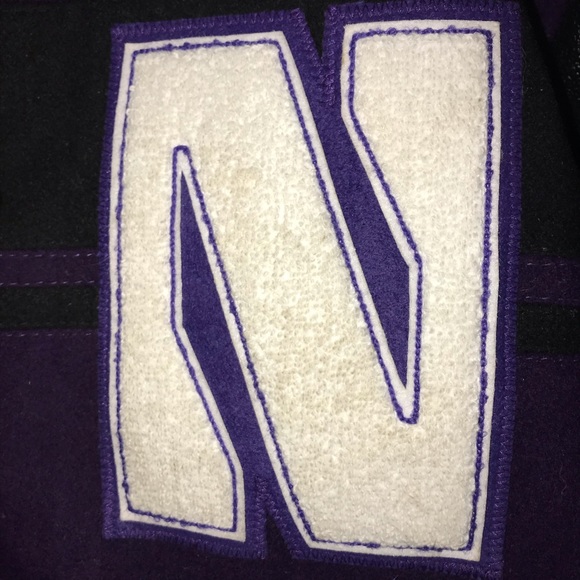 NU Maverick Varsity Jacket | Large | Purple/Black - Picture 7 of 8